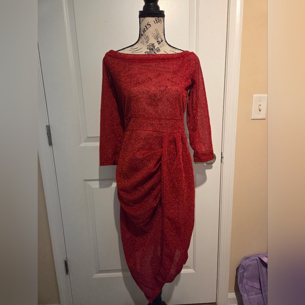 Elegant Red Women's Dress